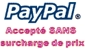 PayPal accepté sans surcharge de prix