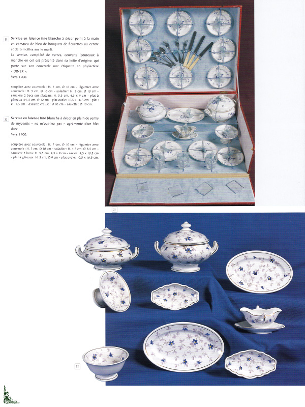 Service à Dinette Art Déco Années 1920 – Faïence Fine Creil / Choisy – 19 Pièces